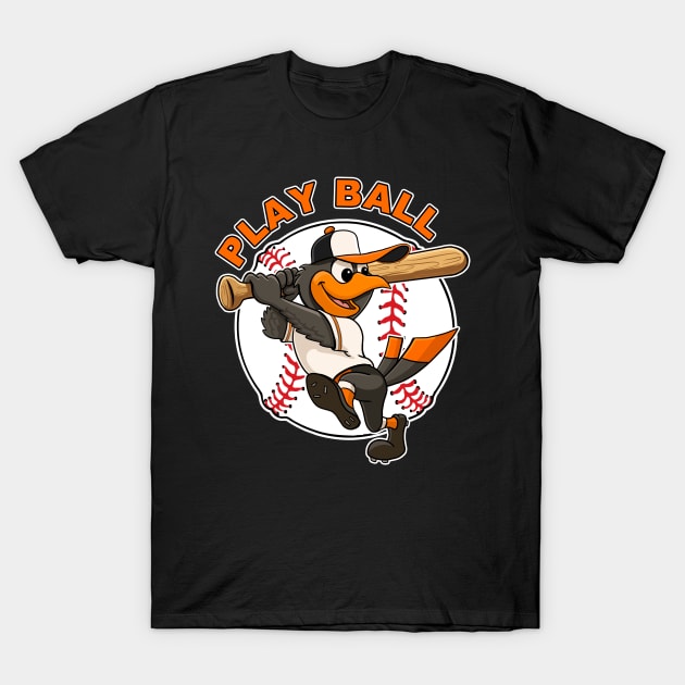 The Oriole Bird Mascot Baltimore Baseball T-Shirt by GAMAS Threads